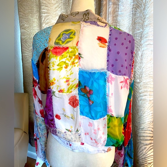Patchwork Cropped Jacket - Picture 2 of 4
